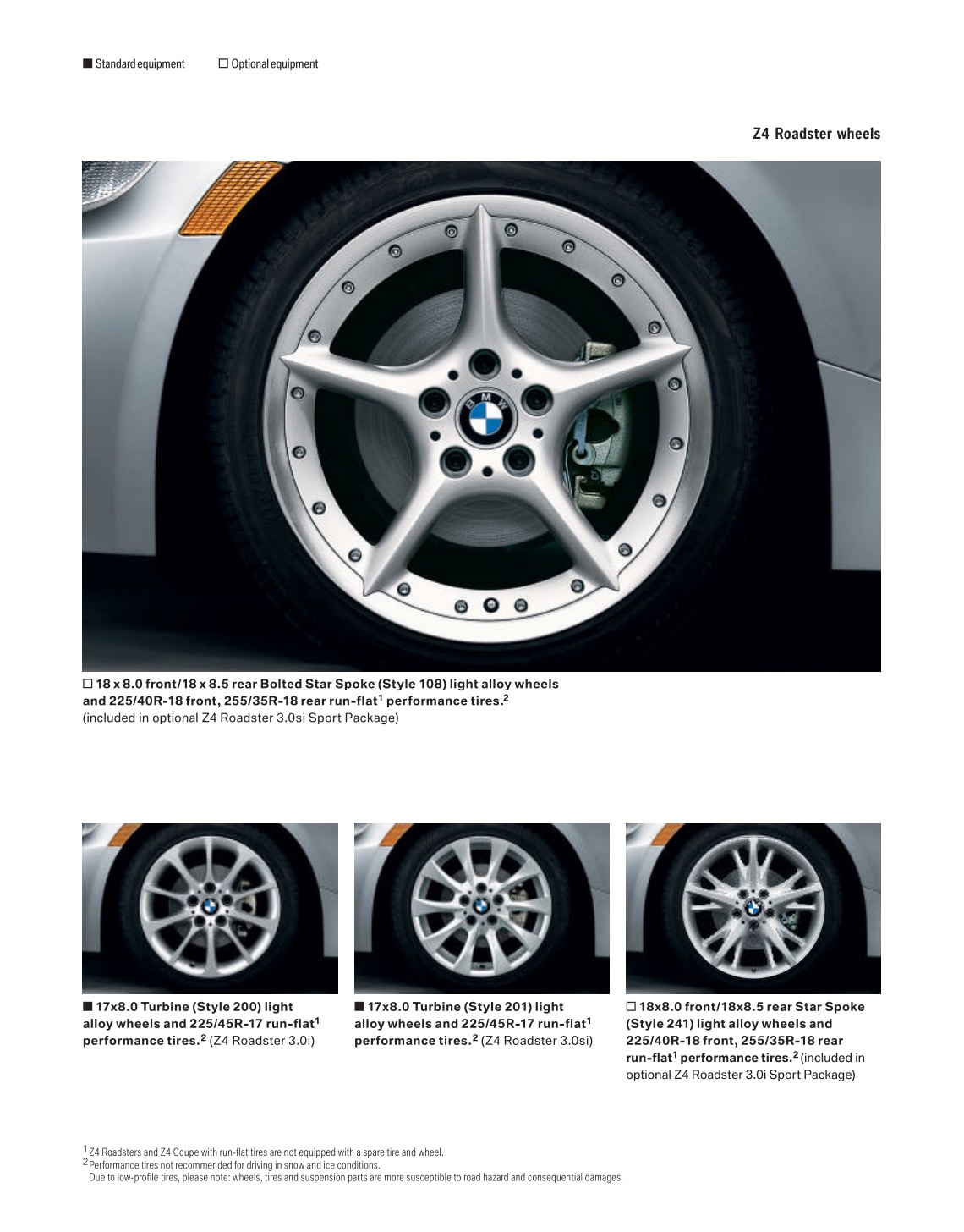 2008 BMW Z4 Brochure Page 4